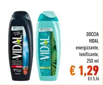 Conad Vidal Doccia energizzante, tonificante, 250 ml offerta