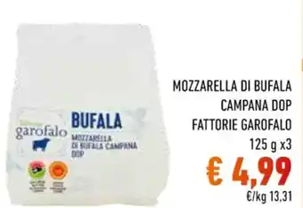 Conad Fattorie Garofalo Mozzarella di Bufala Campana DOP 125 g x3 offerta