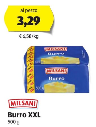 ALDI Milsani Burro XXL 500 g offerta