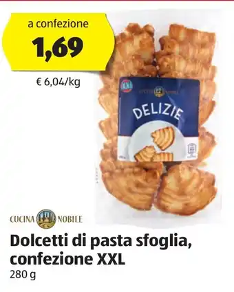 ALDI Delizie Dolcetti di pasta sfoglia, confezione XXL 280 g offerta