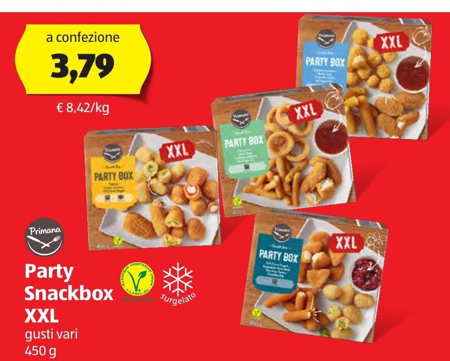 Party Snackbox XXL gusti vari 450 g offerta di ALDI