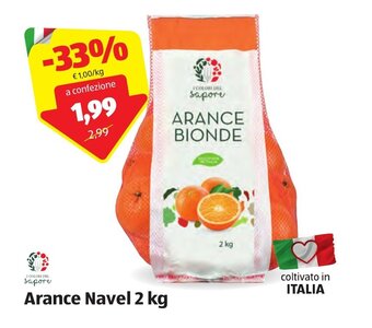 ALDI Arance Navel 2 kg offerta