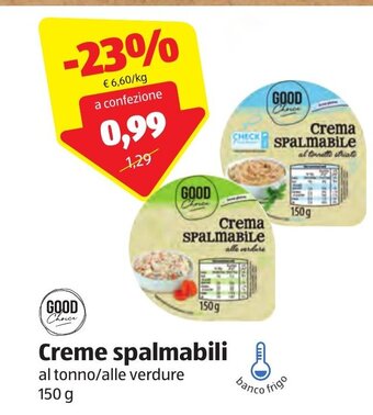 ALDI Creme spalmabili al tonno/ alle verdure 150 g offerta