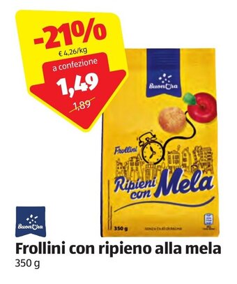 ALDI Frollini con ripieno alla mela 350 g offerta