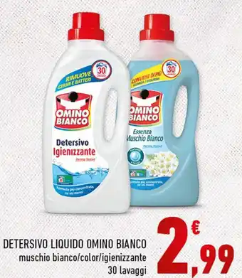 Conad Omino Bianco Detersivo Liquido muschio bianco/color/igienizzante 30 lavaggi offerta