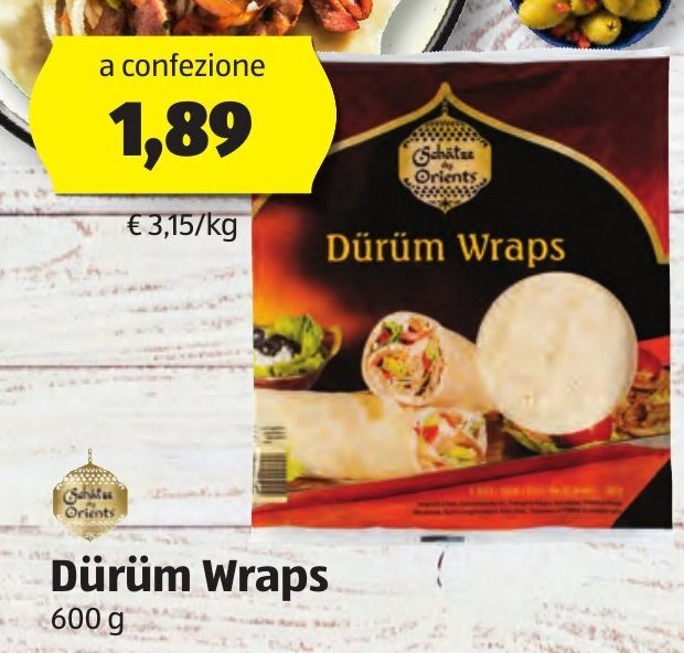 Dürüm Wraps 600 g offerta di ALDI