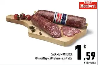 Conad Montorsi Salame Milano/Napoli/Ungherese offerta