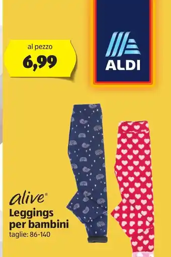 ALDI Alive Leggings per bambini 86-140 offerta