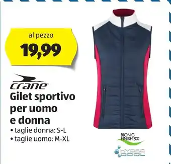 ALDI Crane Gilet sportivo per uomo e donna taglie donna: S-L / taglie uomo: M-XL offerta