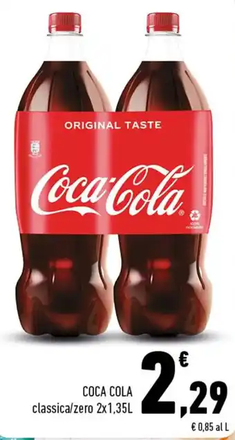 Conad Coca Cola classica/zero 2x1,35 L offerta