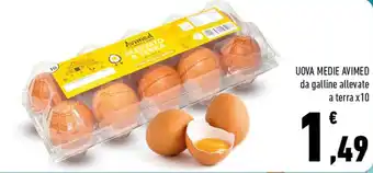 Conad Uova Medie Avimed da galline allevate a terra x10 offerta