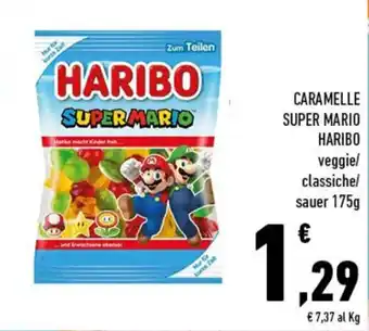 Conad Haribo Caramelle Super Mario veggie/ classiche/sauer 175g offerta