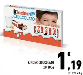 Conad Kinder Cioccolato x8 100g offerta