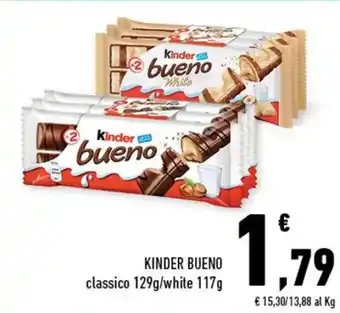 Conad Kinder Bueno classico 129g/white 117g offerta