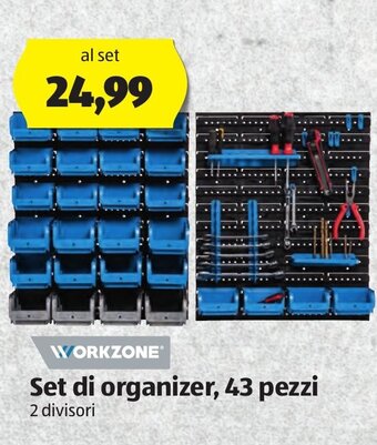 ALDI Workzone Set di organizer, 43 pezzi 2 divisori offerta