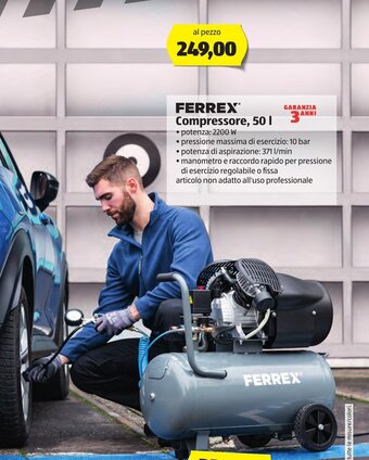 ALDI Ferrex Compressore, 50 L offerta