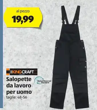 ALDI King Craft Salopette da lavoro per uomo taglie: 48-56 offerta