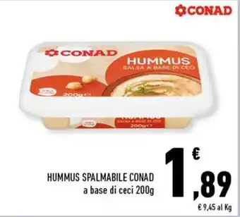 Conad Conad Hummus Spalmabile a base di ceci 200g offerta