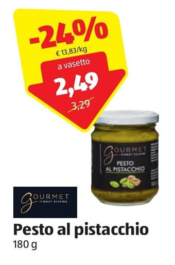 ALDI Gourmet Finest Cuisine Pesto al pistacchio 180 g offerta