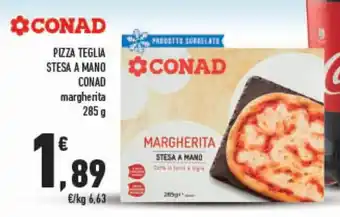 Conad Conad Pizza Teglia Stesa a Mano margherita 285 g offerta