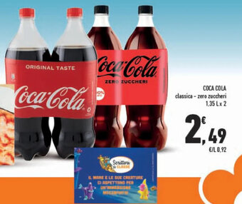 Conad Coca Cola classica-zero zuccheri 1,35 l x 2 offerta