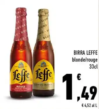 Conad Leffe Birra blonde/rouge 33cl offerta