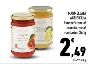 Conad Agrisicilia Marmellata limone/arancia/arancia rossa/mandarino 360g offerta