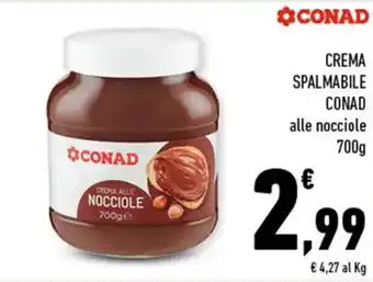 Conad Conad Crema Spalmabile alle nocciole 700g offerta