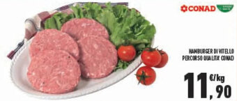 Conad Conad Hamburger di Vitello Percorso Qualita offerta
