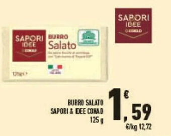 Conad Sapori & Idee Conad Burro Salato 125 g offerta
