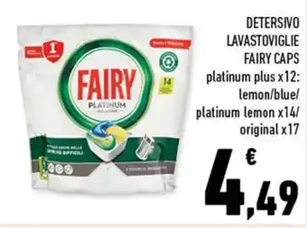 Conad Fairy Caps Detersivo Lavastoviglie platinum plus x12 offerta