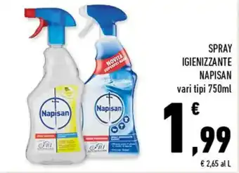 Conad Napisan Spray Igienizzante vari tipi 750ml offerta