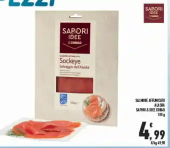 Conad Sapori & Idee Conad Salmone Affumicato Alaska 100 g offerta