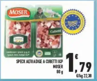 Conad Speck Alto Adige A Cubetti IGP Moser 80 g offerta