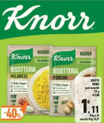 Conad Knorr Risotto gusti assortiti 175 g offerta