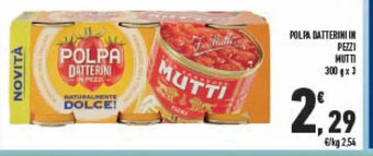 Conad Polpa Datterini In Pezzi Mutti 300 g x 3 offerta