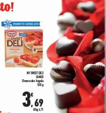 Conad Cameo My Sweet Deli Cheesecake fragola 550 g offerta