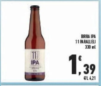 Conad Birra IPA 11 Paralleli 330 ml offerta