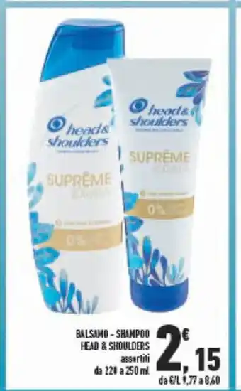 Head&Shoulders Balsamo-Shampoo assortiti da 220 a 250 ml