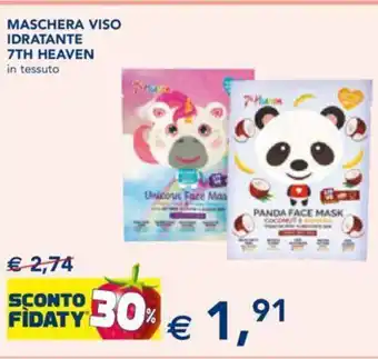 Esselunga Maschera Viso Idratante 7th Heaven in tessuto offerta