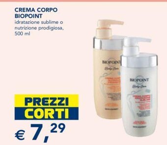 Esselunga Crema Corpo Biopoint 500 ml offerta