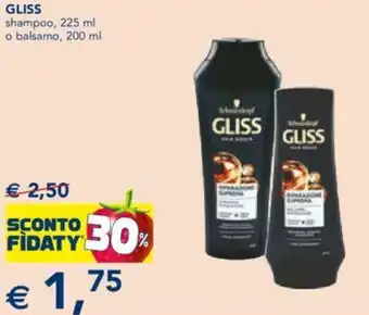 Gliss Shampoo 225 ml o Balsamo 200 ml