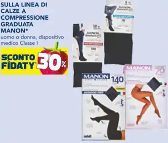 Esselunga Manon Sulla Linea di Calze A Compressione Graduata Uomo o Donna, Dispositivo Medico Classe I offerta