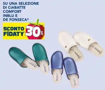 Esselunga Su Una Selezione Di Ciabatte Comfort Inblu e De Fonseca offerta