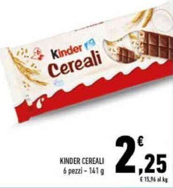 Conad Kinder Cereali 6 Pezzi - 141 g offerta