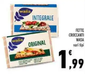 Conad Wasa Fette Croccanti Vari Tipi offerta