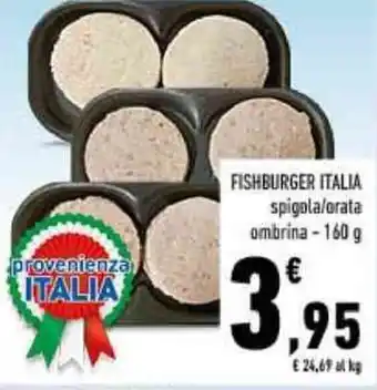 Conad Fishburger Italia Spigola/Orate Ombrina - 160 g offerta