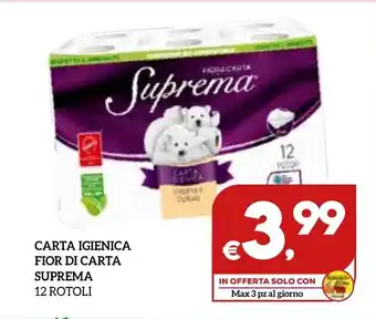Fior di Carta Suprema Carta Igienica 12 rotoli