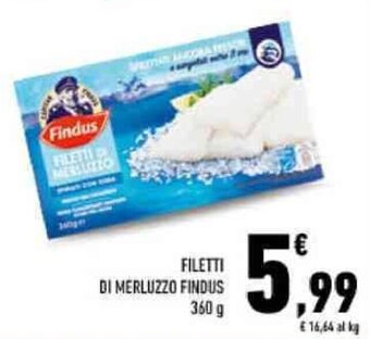 Conad Findus Filetti di Merluzzo 360 g offerta