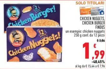 Findus Chicken Nuggets, Chicken Burger 250 g